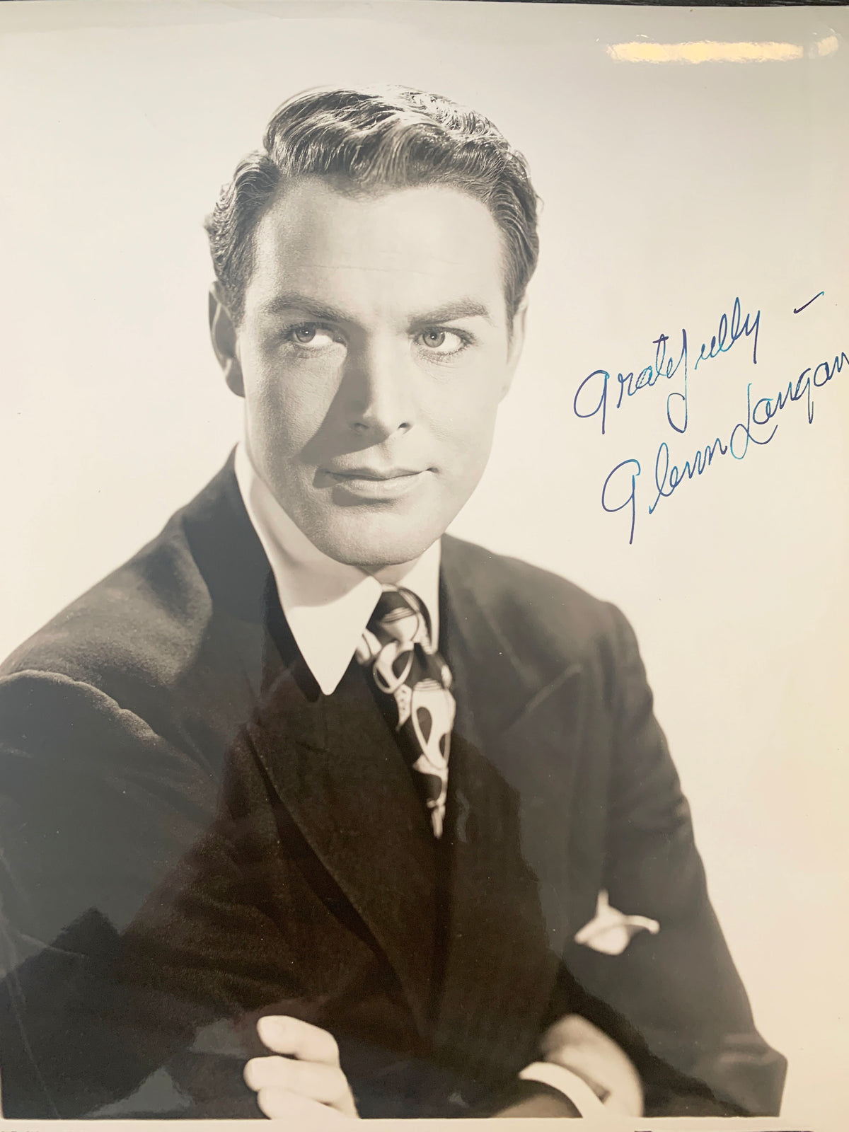 The Big Chase Glenn Langan signed photo