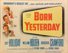 Judy Holliday, William Holden, and Broderick Crawford "Born Yesterday" original Lobby Card