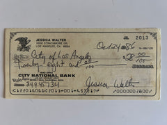 Jessica Walter signed check