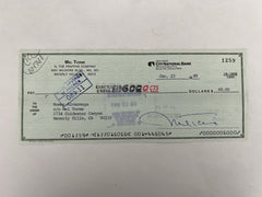 Mel Torme signed check