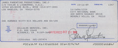 James Farentino signed check