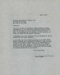 Phil Silvers signed letter