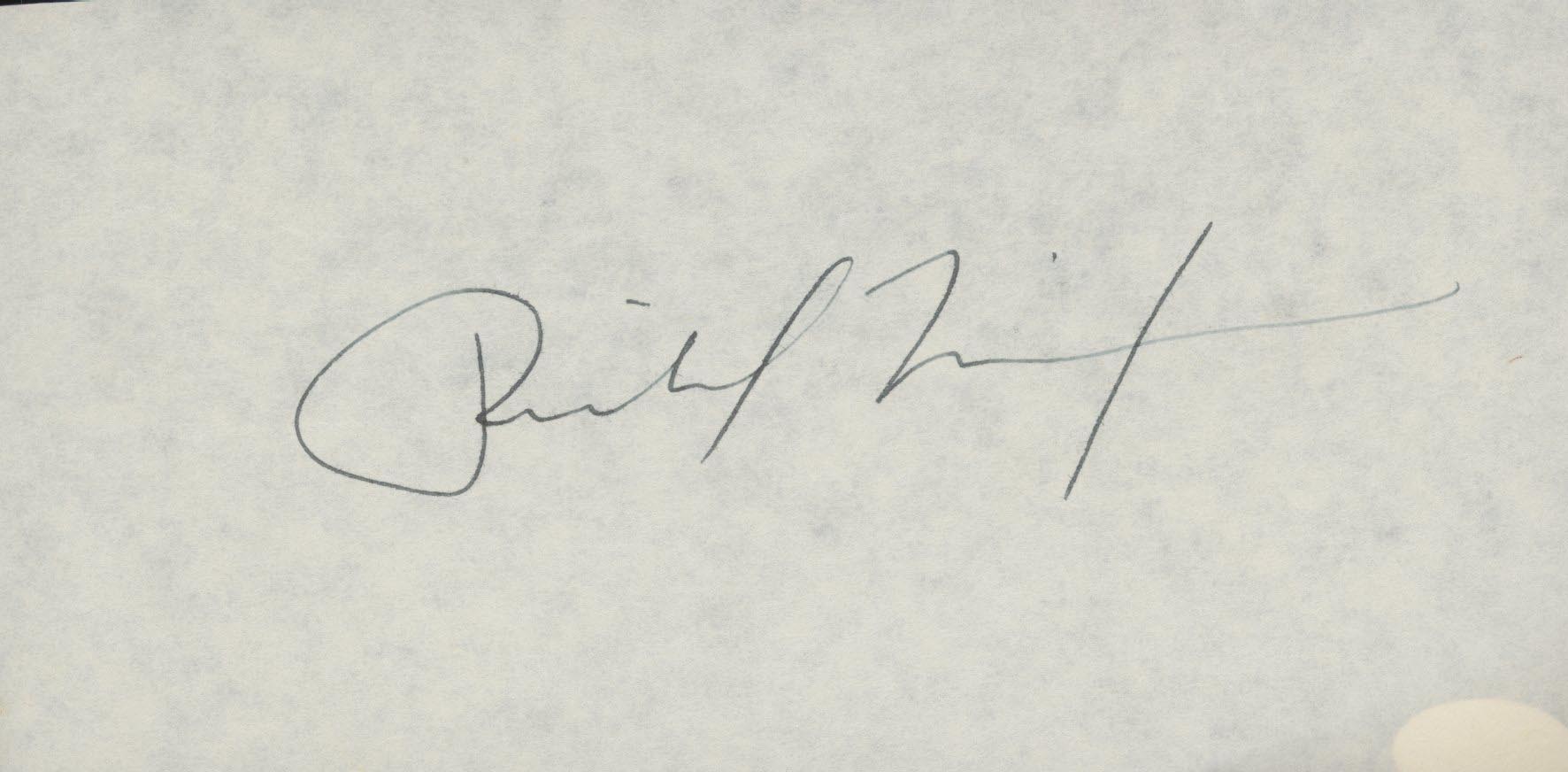 Richard Nixon signature cut. GFA Authenticated