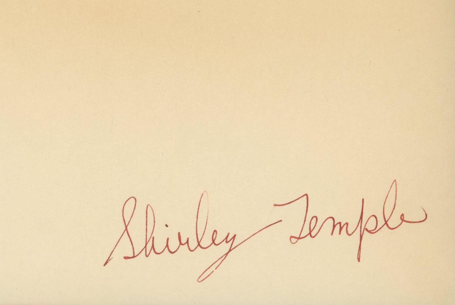 Shirley Temple authentic signature clip. GFA Authenticated