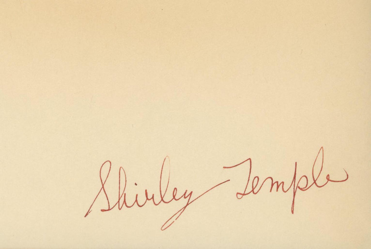 Shirley Temple authentic signature clip. GFA Authenticated