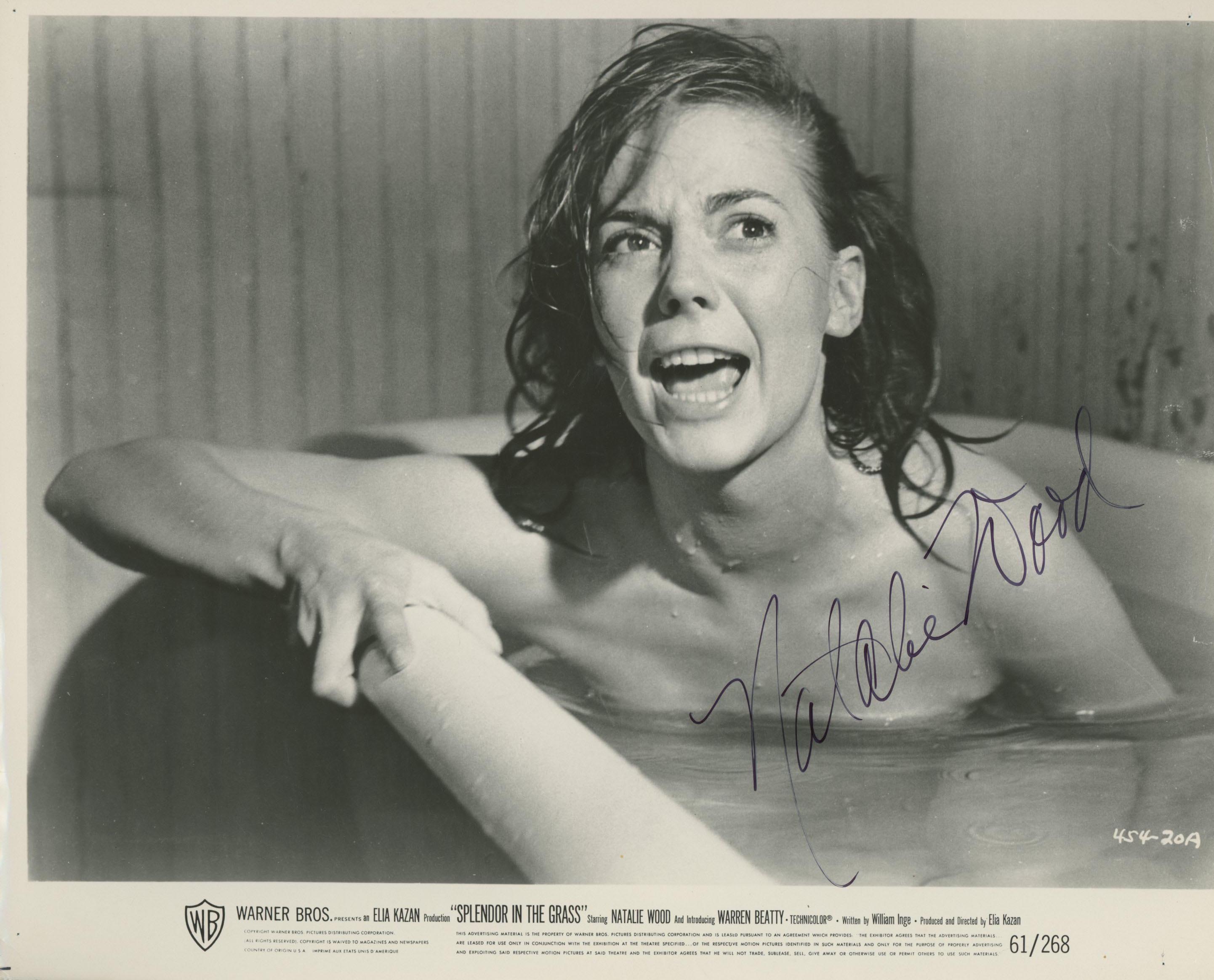 Natalie Wood signed "Splendor in the Grass" movie photo. GFA Authenticated