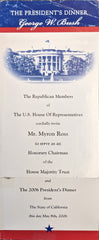 2006 President's Dinner Invitation