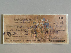Paul Shaffer signed check