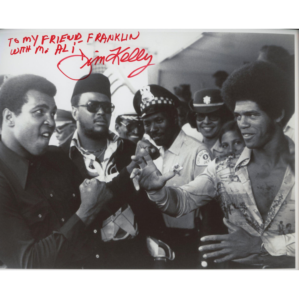 Enter The Dragon Jim Kelly original autographed photo - framed