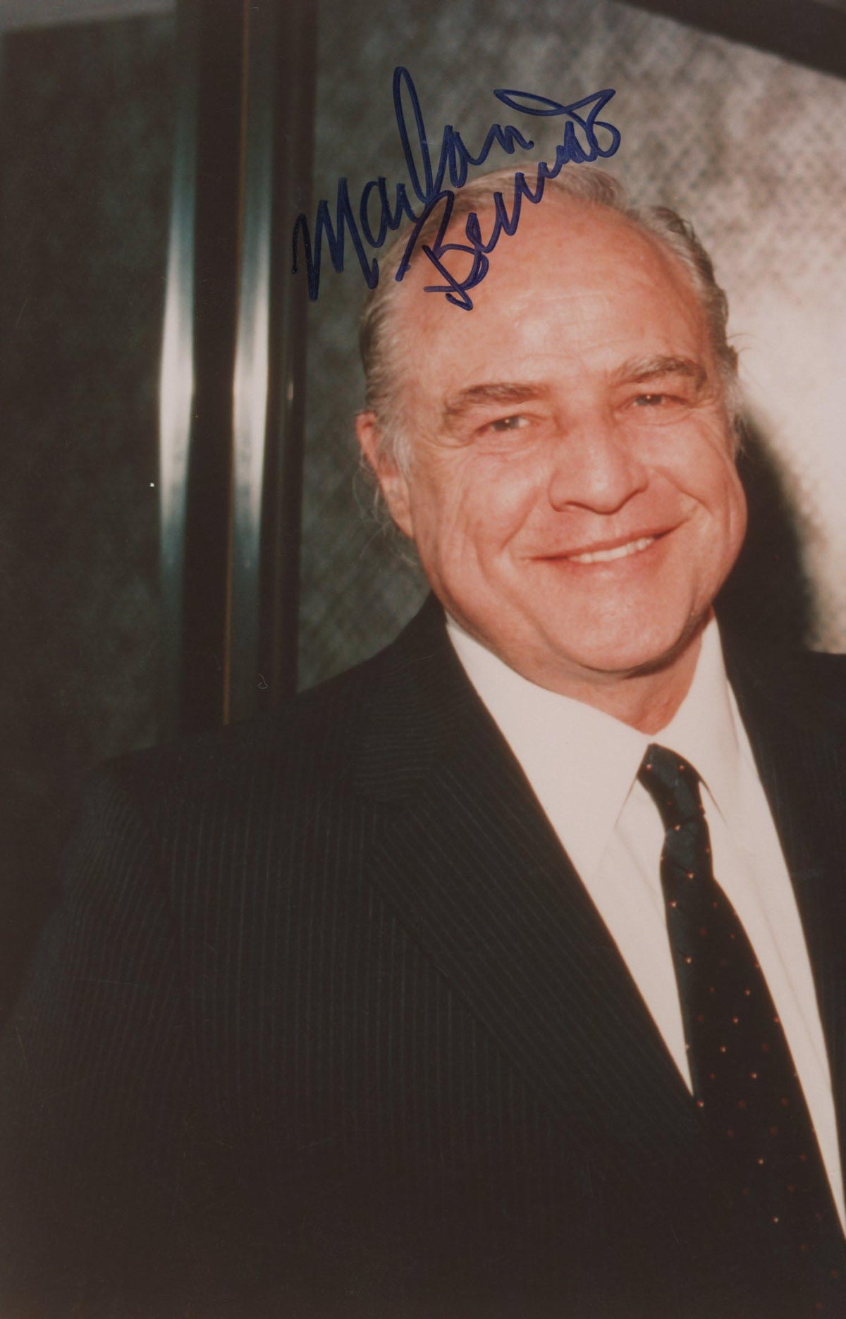 Marlon Brando signed photo. GFA Authenticated