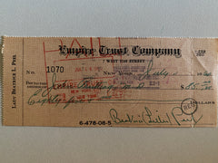 Beatrice Lillie, Lady Peel signed check