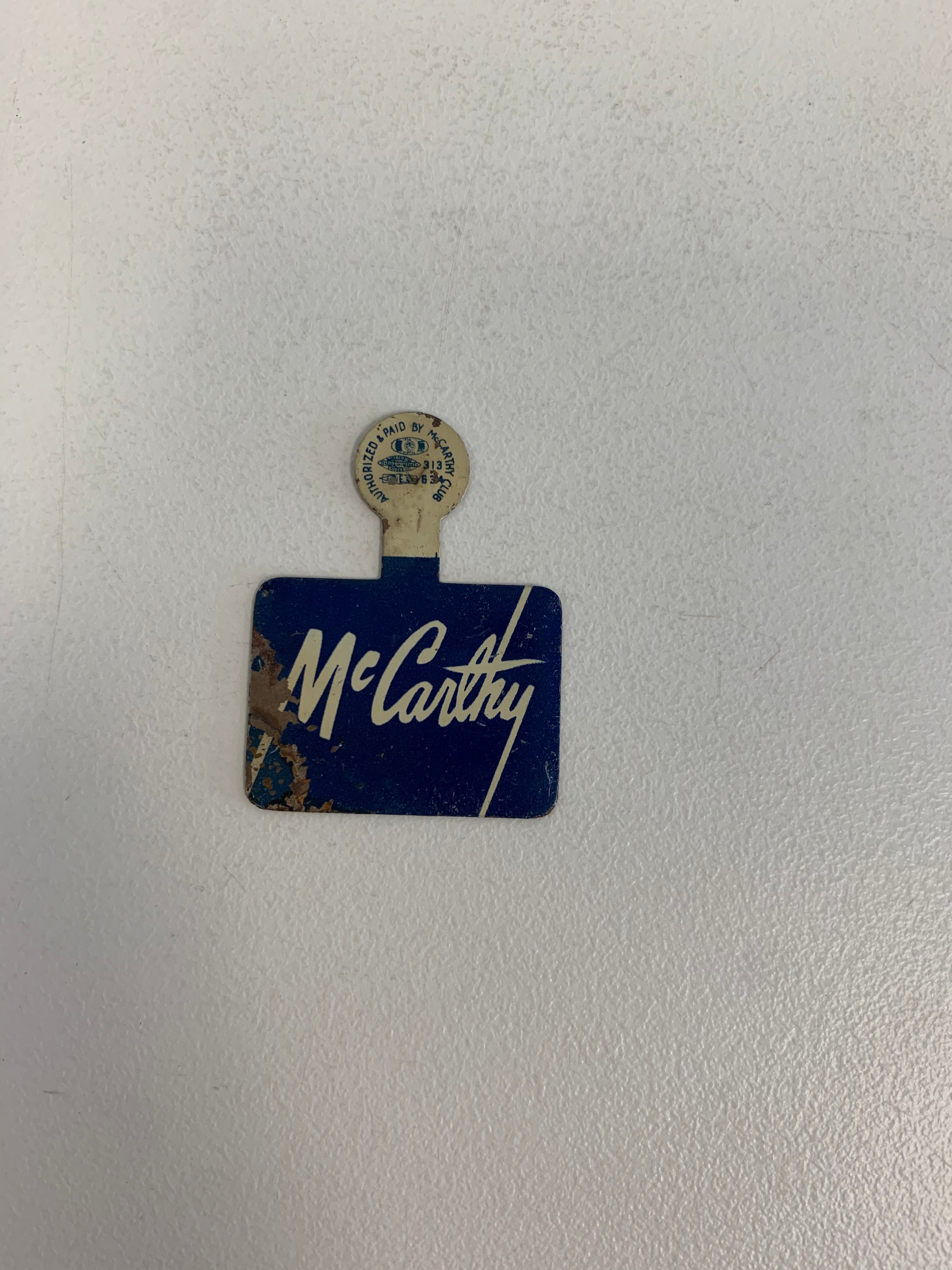 US Senator Joseph McCarthy pin