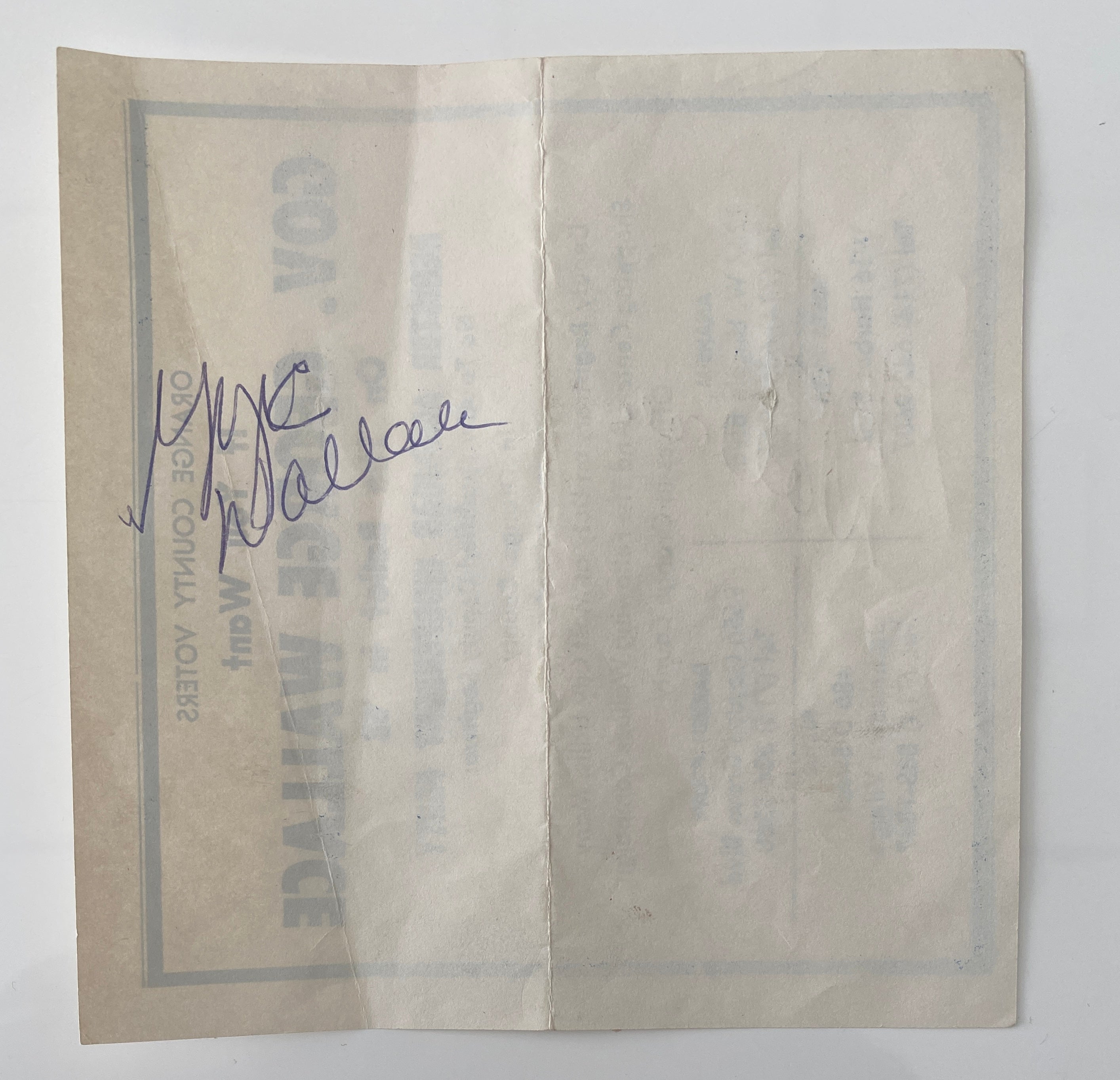 George Wallace original signature 