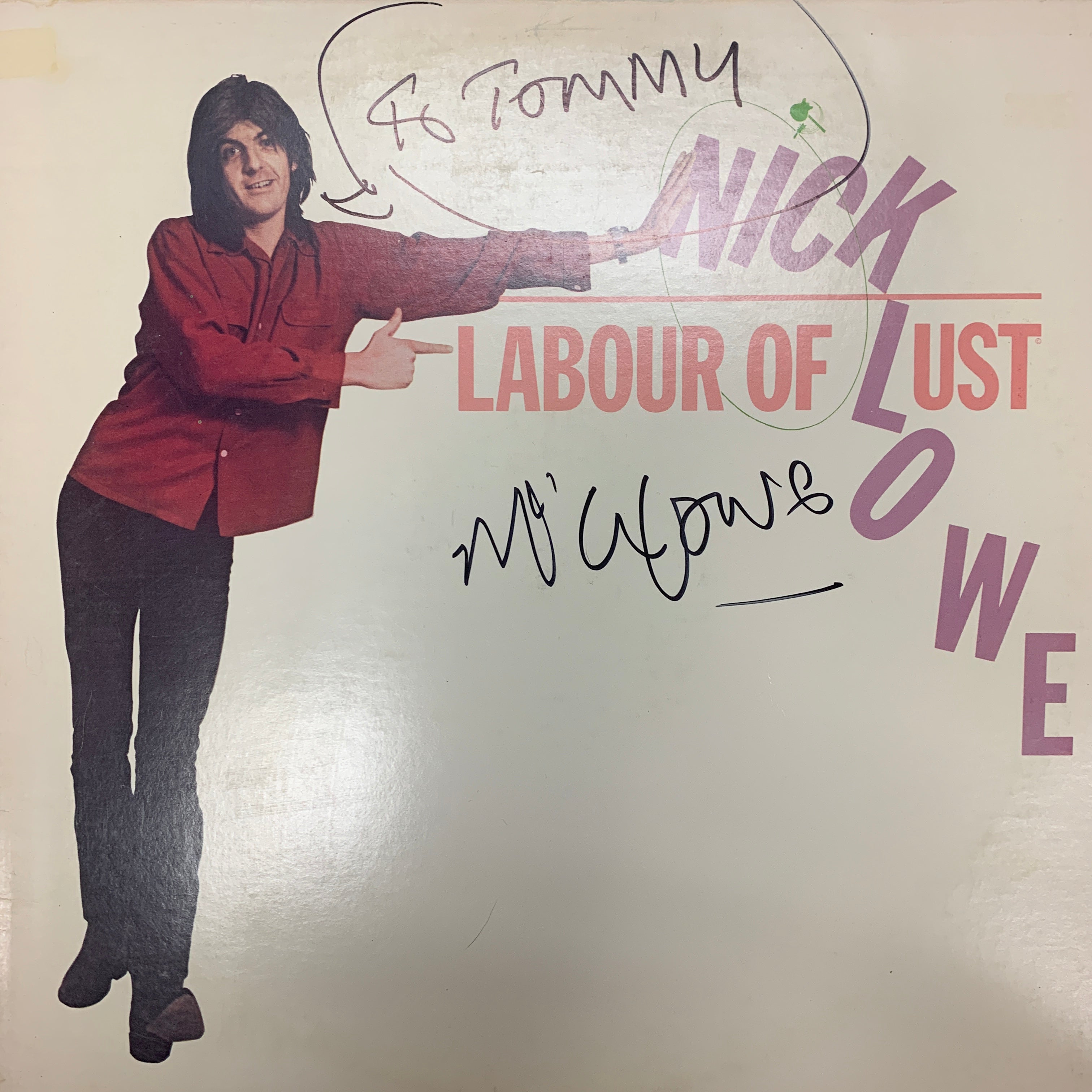 Nick Lowe Labor Of Lust signed album