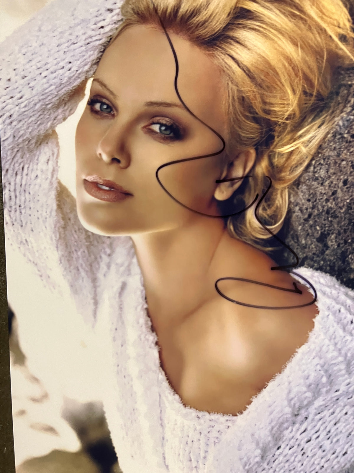 Charlize Theron signed photo
