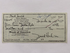David Hedison signed check