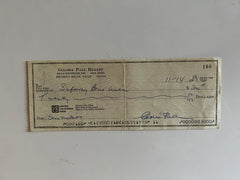 Gloria Pall signed check