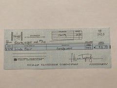 Linda Blair Star Wares consignment signed check