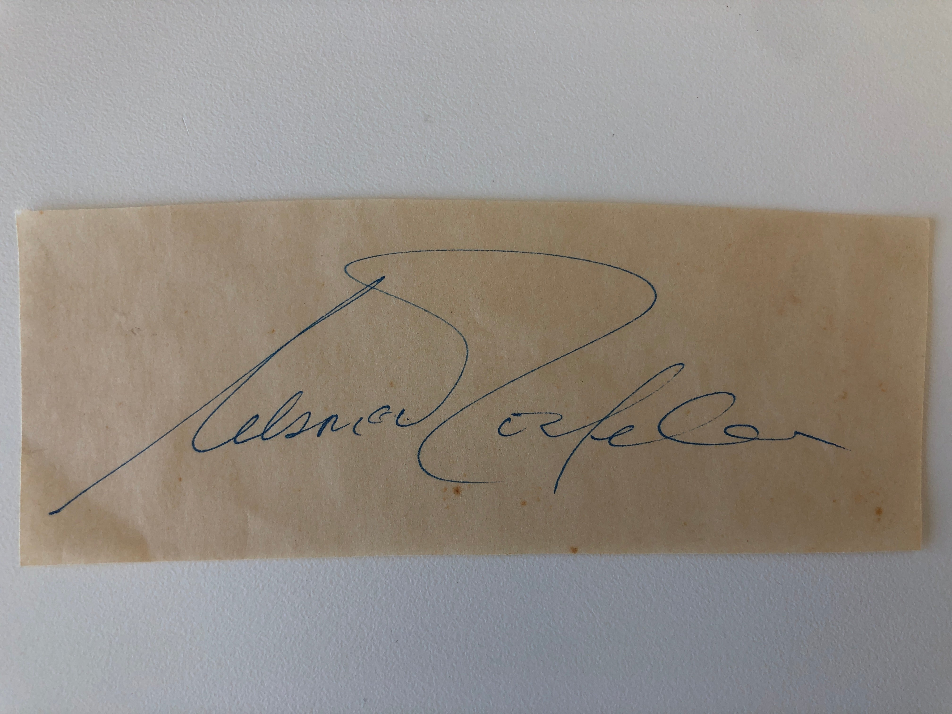 Nelson  Rockefeller signature cut