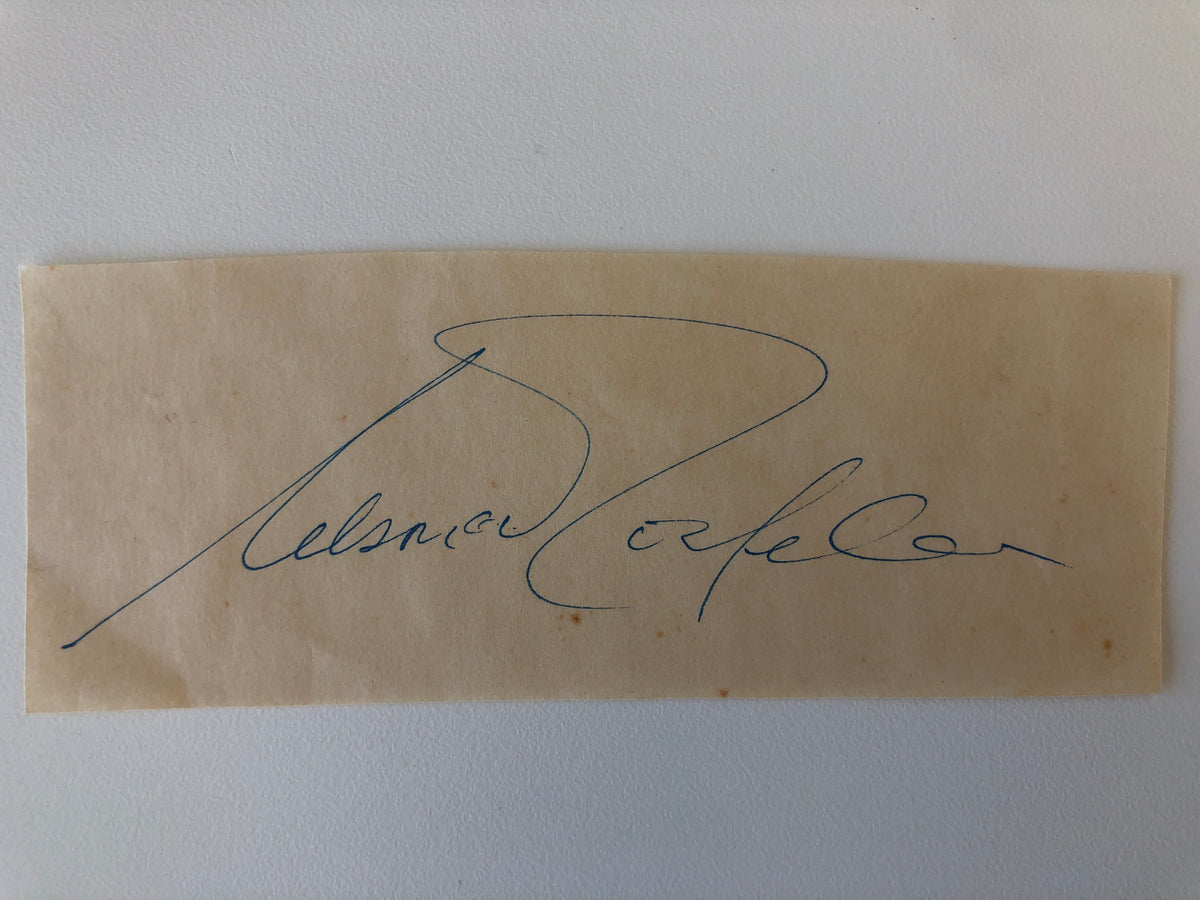 Nelson  Rockefeller signature cut