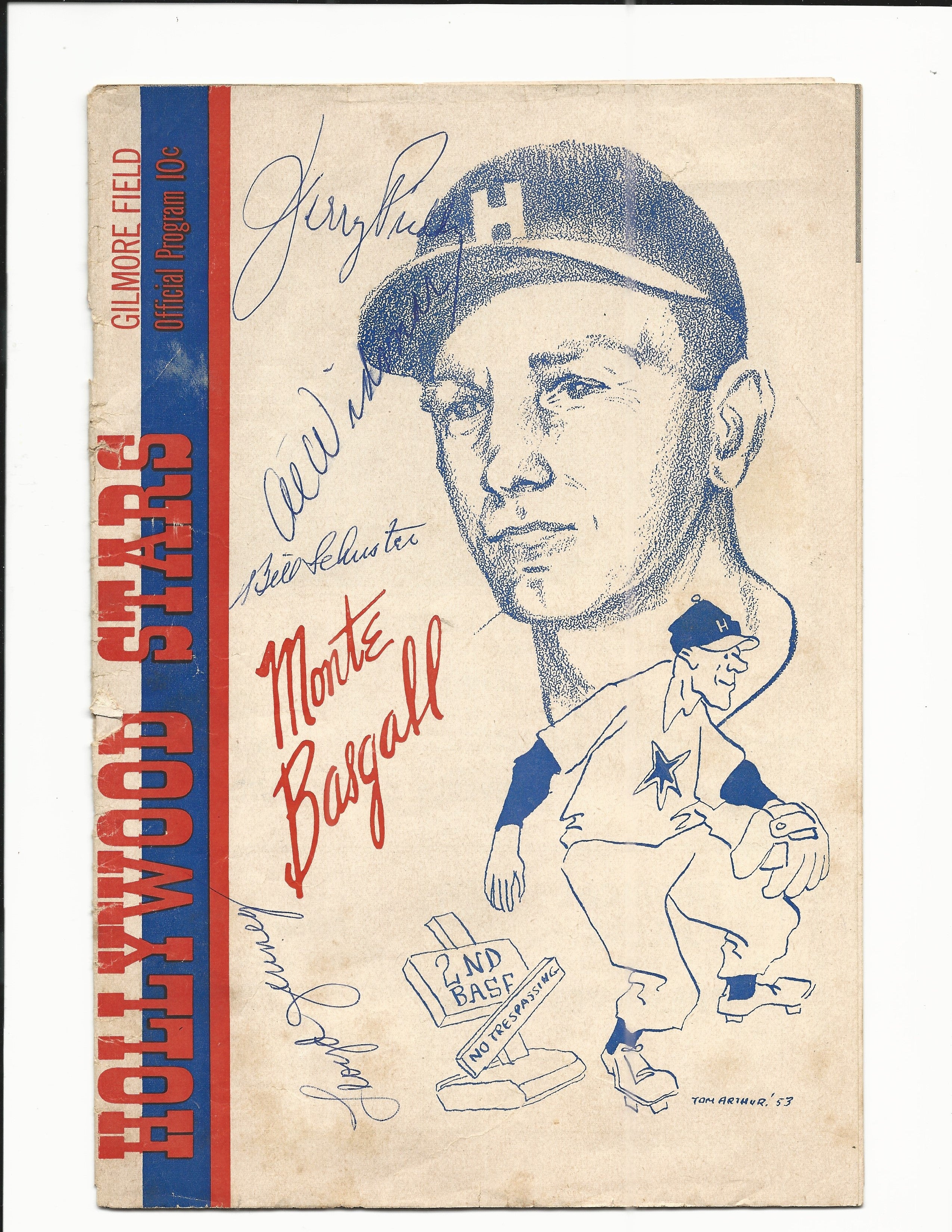 Vintage Hollywood Stars Gilmore Field Official Baseball Program