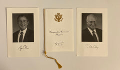 Bush, Cheney 2001 Inauguration program and facsimile signed photo