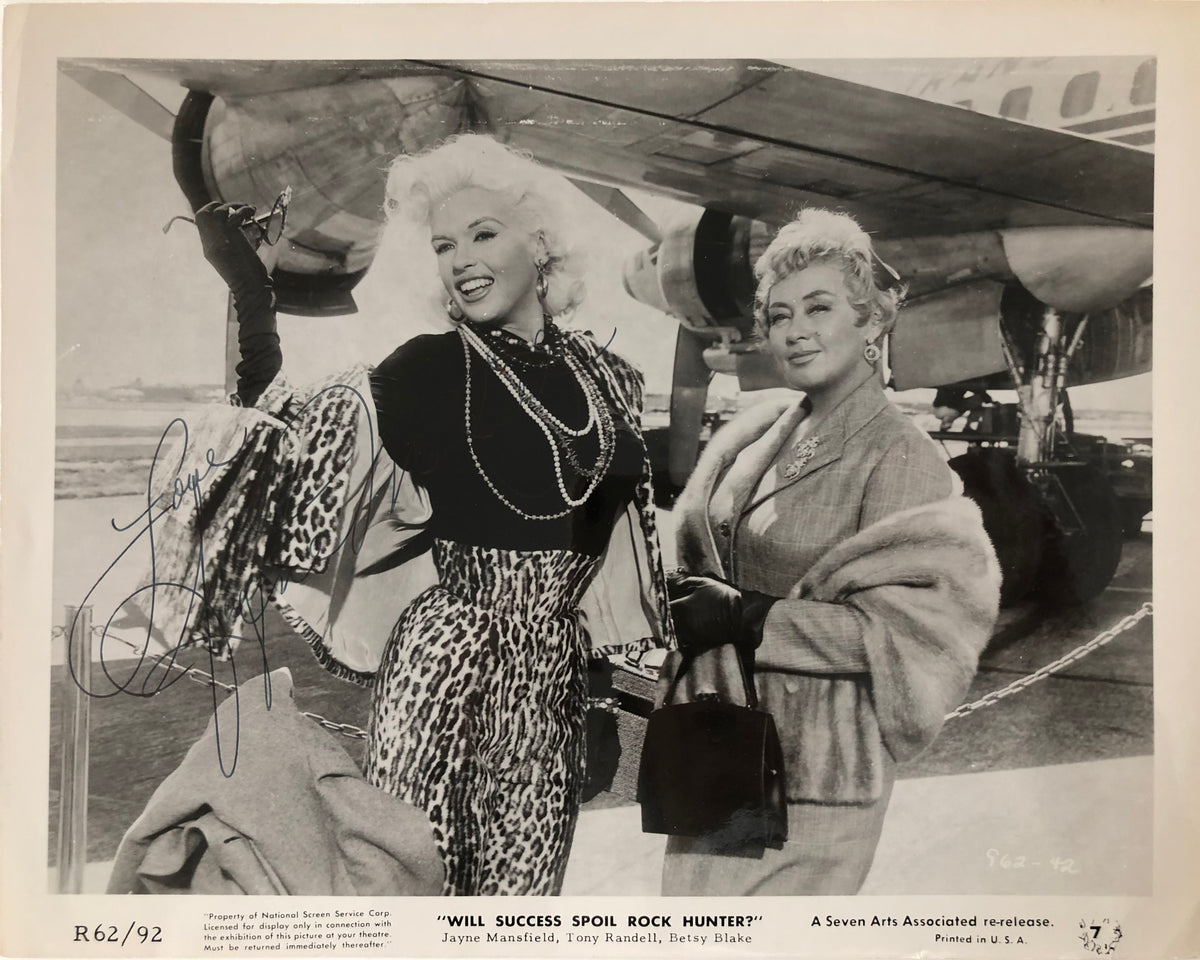 Jayne Mansfield signed movie photo. GFA Authenticated