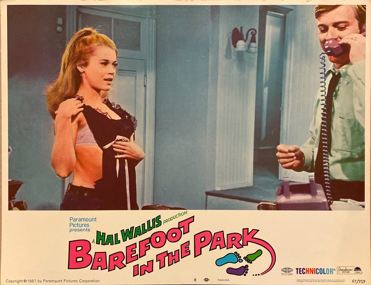 Jane Fonda and Robert Redford "Barefoot in the Park" original Lobby Card