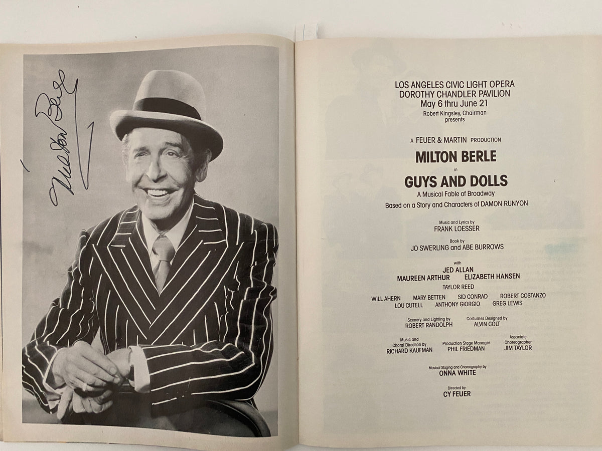 Milton Berle and Elizabeth Hansen Signed Performing Arts Magazine May 1980 Issue