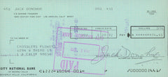 Jack Donohue signed check