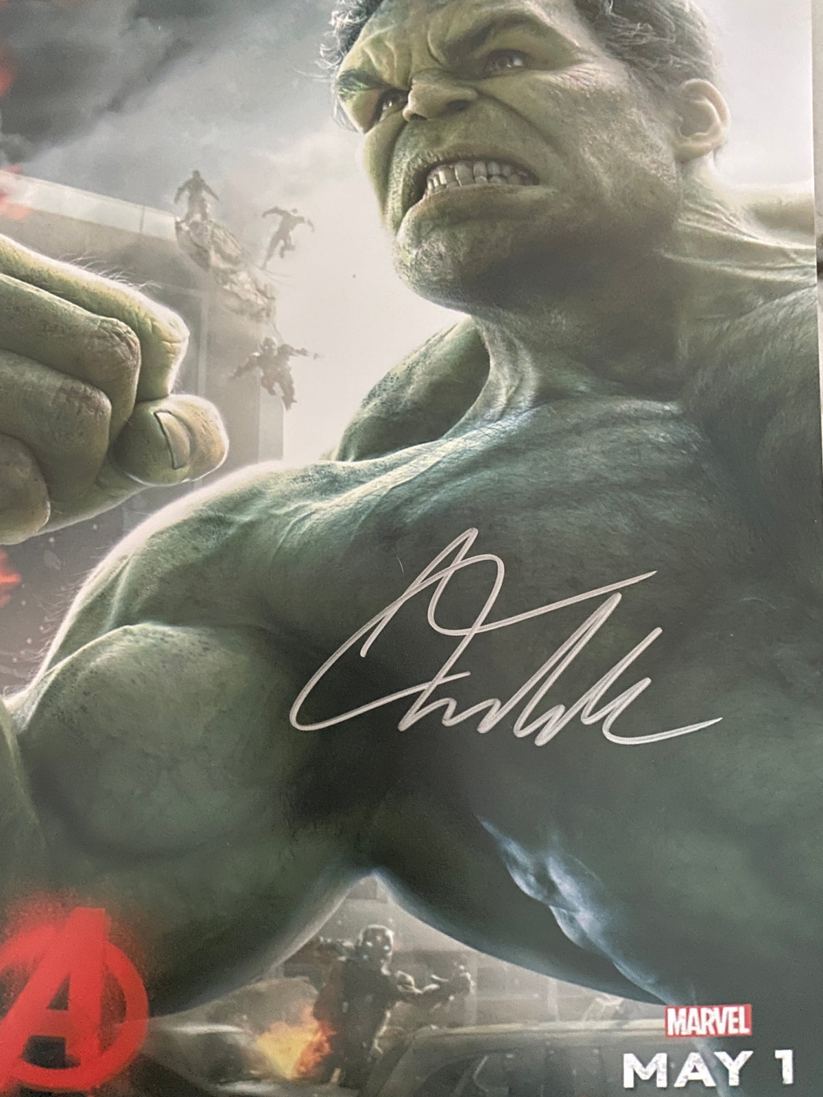 Avengers: Age of Ultron Mark Ruffalo signed movie photo