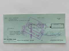 Jack Donohue signed check