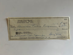 Gloria Pall signed check