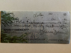 Bruce Dern signed check