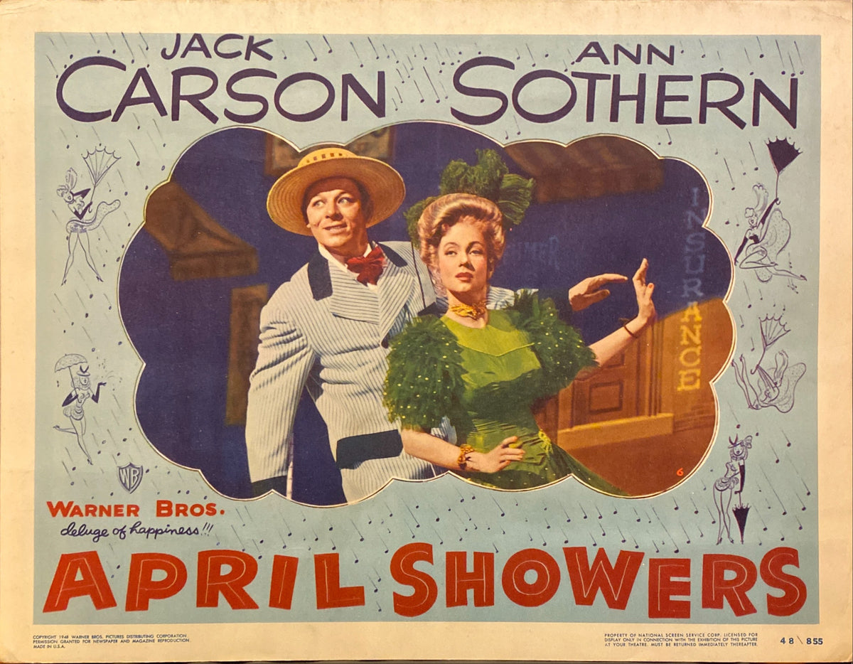 Jack Carson and Ann Sothern "April Showers" original Lobby Card