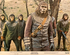 Roddy McDowall, Claude Akins, and Natalie Trundy "Battle for the Planet of the Apes" original Lobby Card