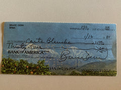 Bruce Dern signed check