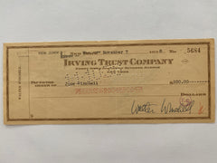 Walter Winchell signed check