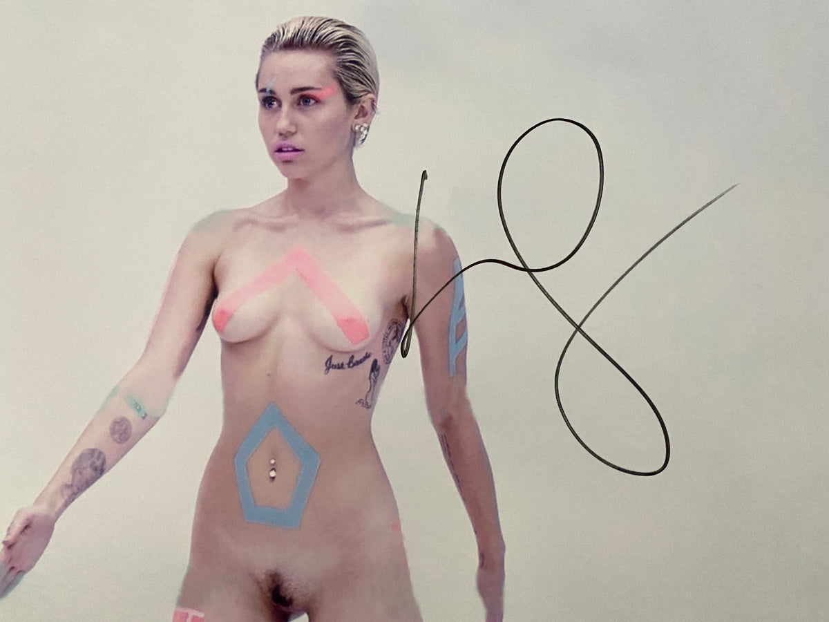 Miley Cyrus signed photo