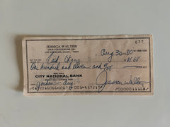 Jessica Walter signed check