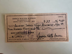 Jessica Walter signed check