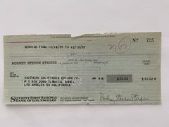 Rod Steiger signed check
