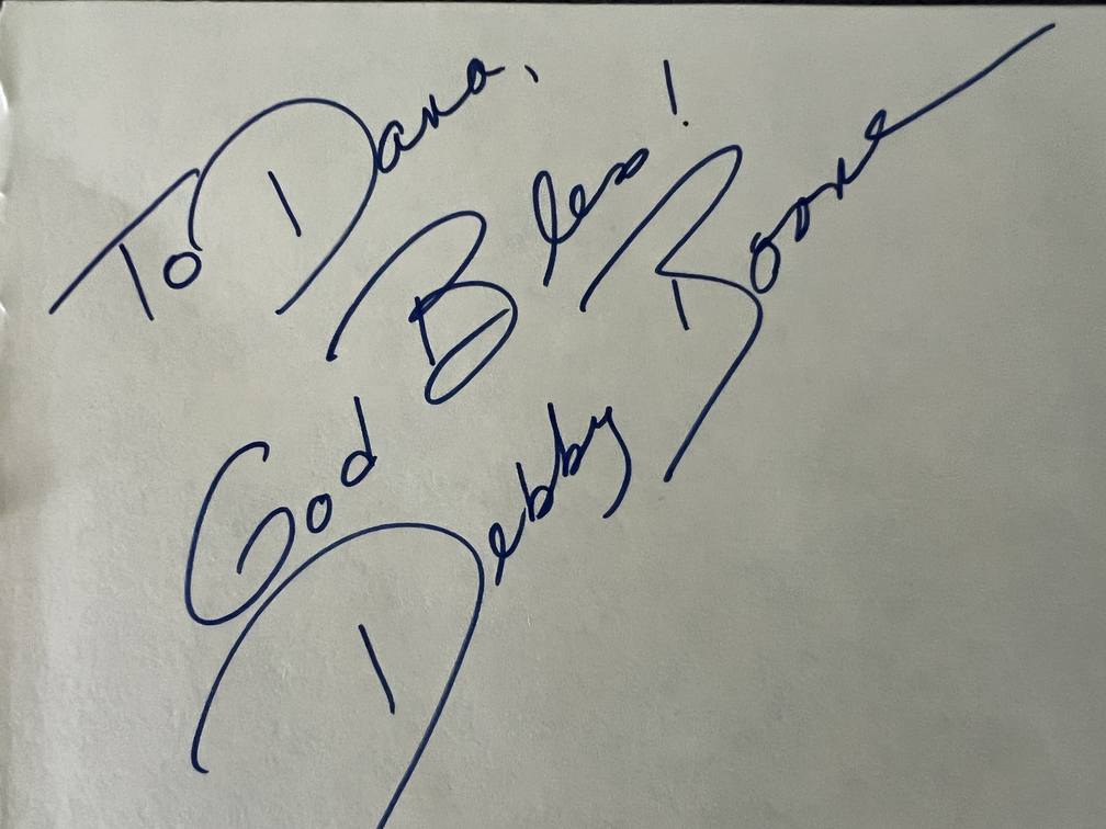 Debby Boone cut signature