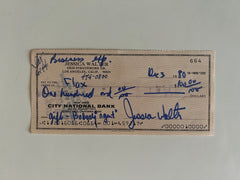 Jessica Walter signed check