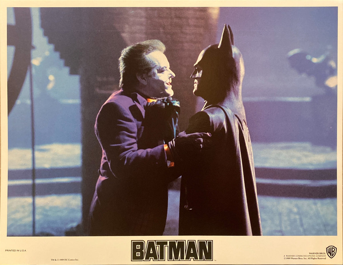 Michael Keaton, Jack Nicholson, and Kim Basinger "Batman" original Lobby Card