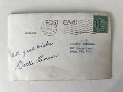 Road To Bali Dorothy Lamour signed postcard