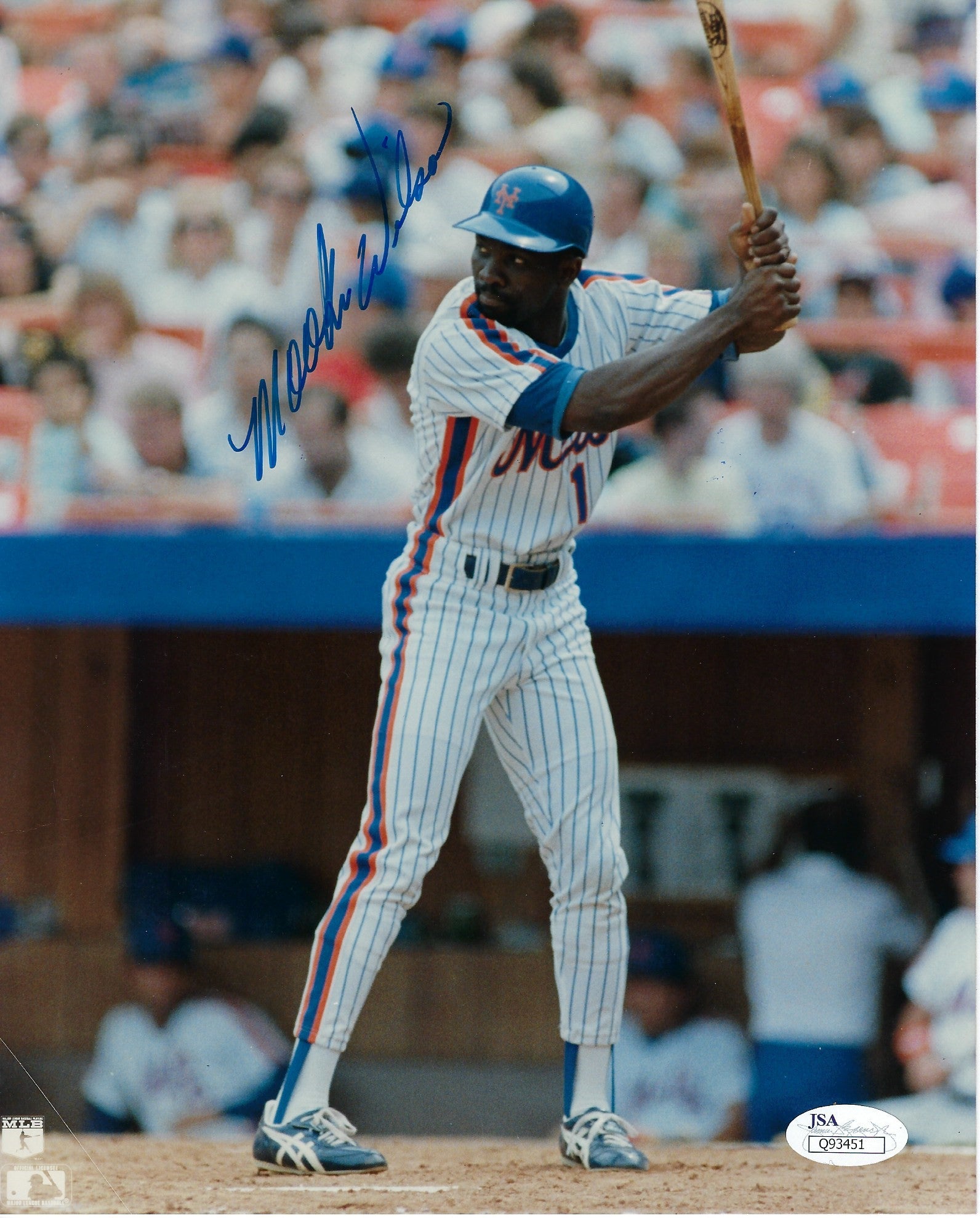 MLB Star Mookie Wilson signed photo