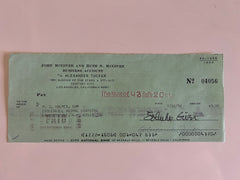 John McGivern signed check