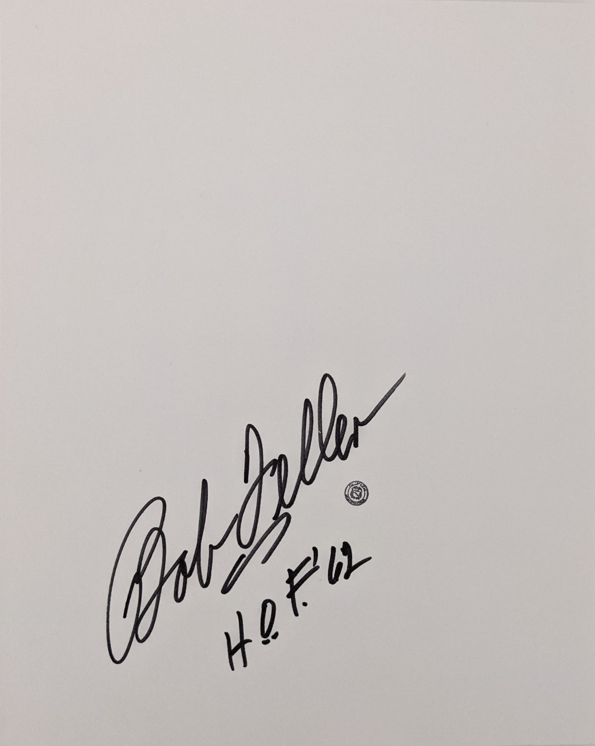 MLB Hall Of Famer Bob Feller Autograph