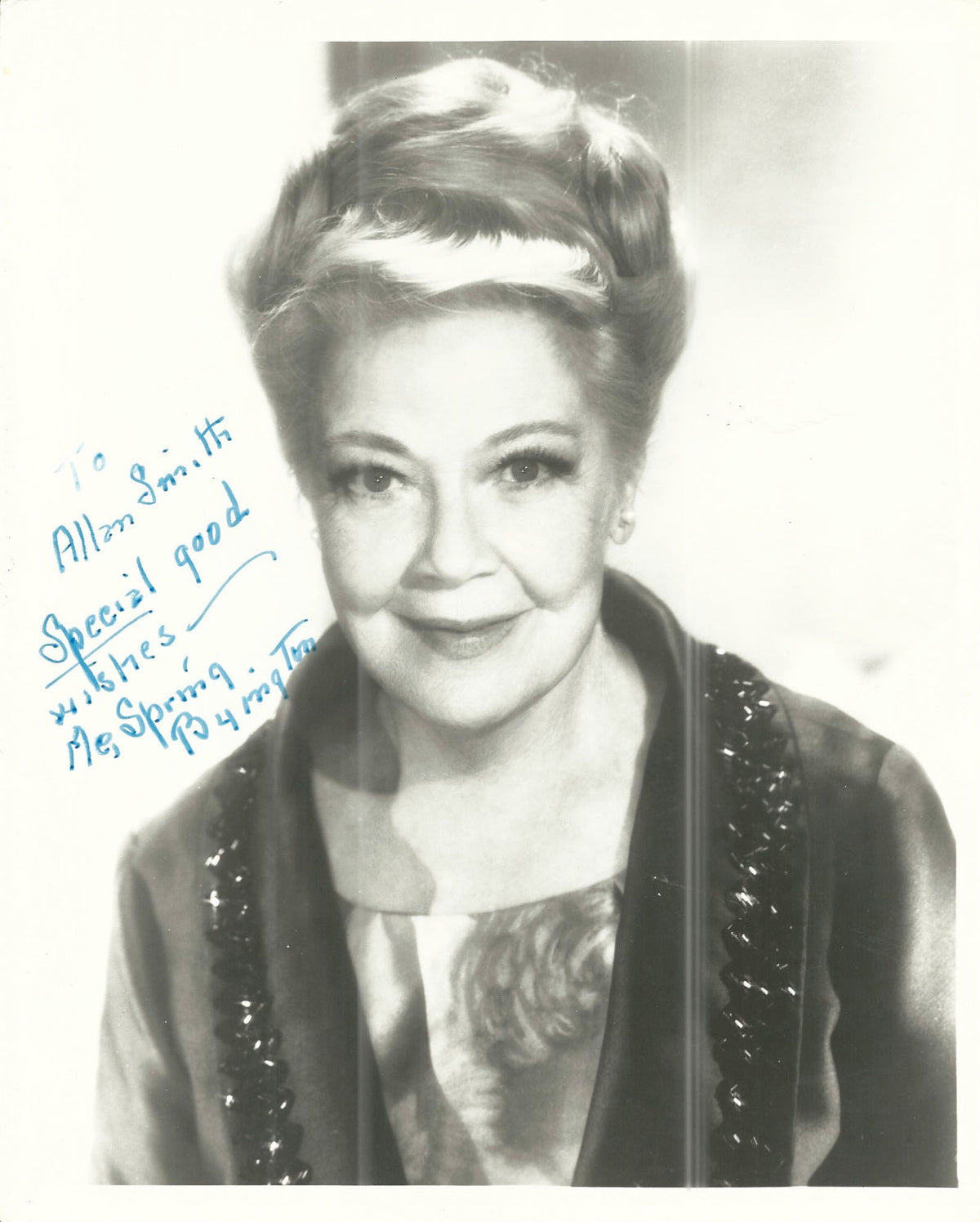 Spring Byington Signed Photo